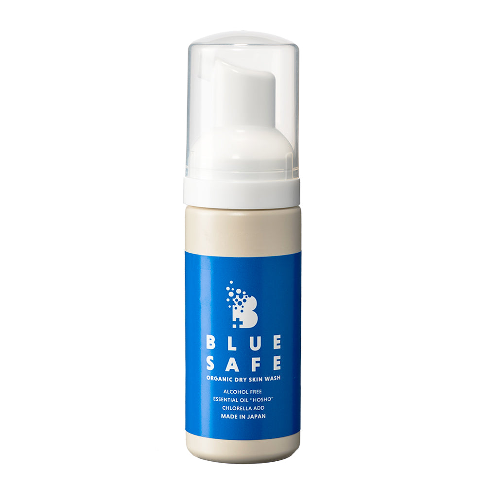 BLUE SAFE ドライスキンウォッシュ 天然 温泉水99 大豆脂肪酸 筑後産クロレラ配合 ホウショウ(芳樟)の香り