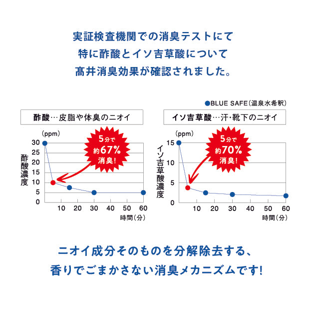 クリアブルーハッピーさん専用 BLUE SAFE 消臭・除菌クリーナー 天然 温泉水99 大豆脂肪酸 筑後産